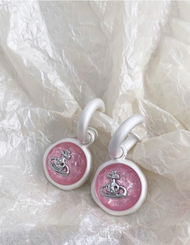 Сережки з Сатурном | 262910-70-XX - A-SHOP
