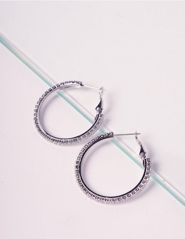 Сережки кільця зі стразами | 241157-06-XX - A-SHOP