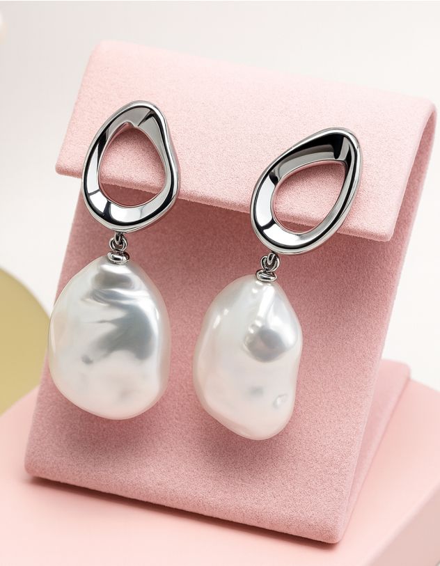 Сережки з перлинами | 264283-05-XX - A-SHOP