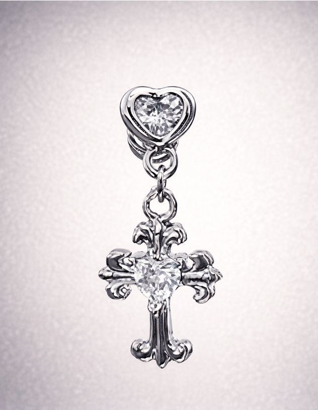 Моносережка у вигляді серця з хрестом | 264586-05-XX - A-SHOP