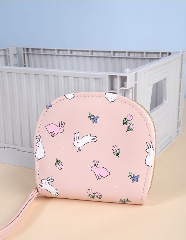 Гаманець на блискавці з принтом кролика | 258274-14-XX - A-SHOP