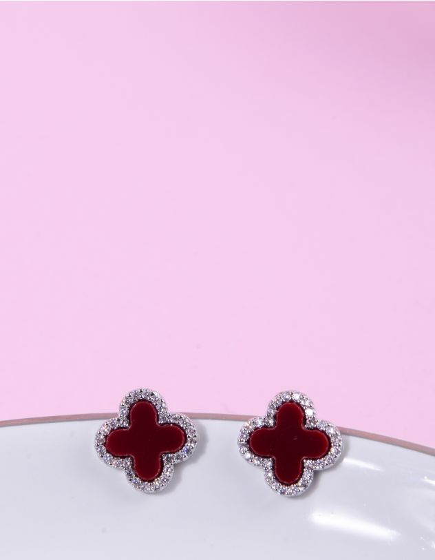 Сережки пусети у вигляді конюшини | 259114-60-XX - A-SHOP