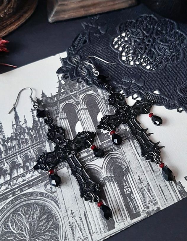 Сережки хрести | 266812-02-XX - A-SHOP