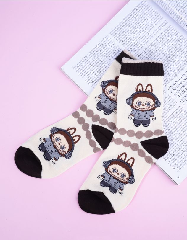 Шкарпетки з зображенням монстра Лабубу | 265615-22-XX - A-SHOP