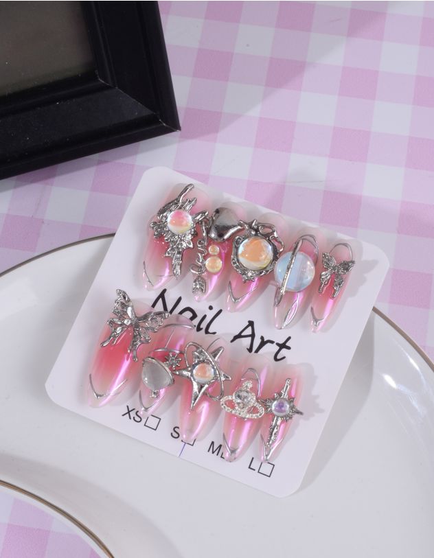 Нігті накладні з метеликами та зірками | 262865-21-01 - A-SHOP