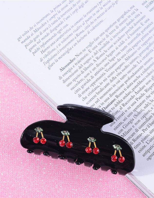 Заколка для волосся крабік з вишнями | 264337-02-XX - A-SHOP