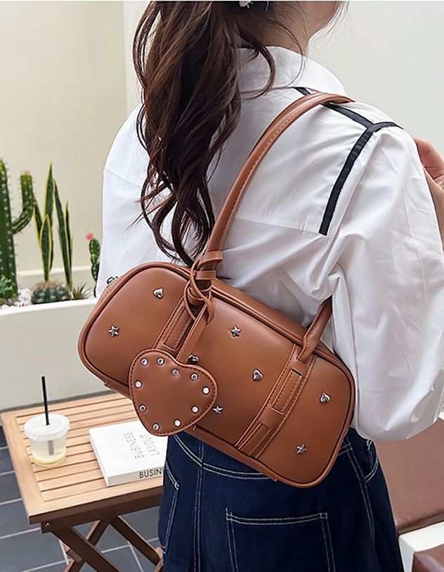 Сумка на плече з брелоком у вигляді серця | 265657-12-XX - A-SHOP