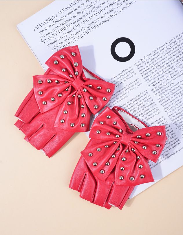 Мітенки з бантом | 264065-15-XX - A-SHOP