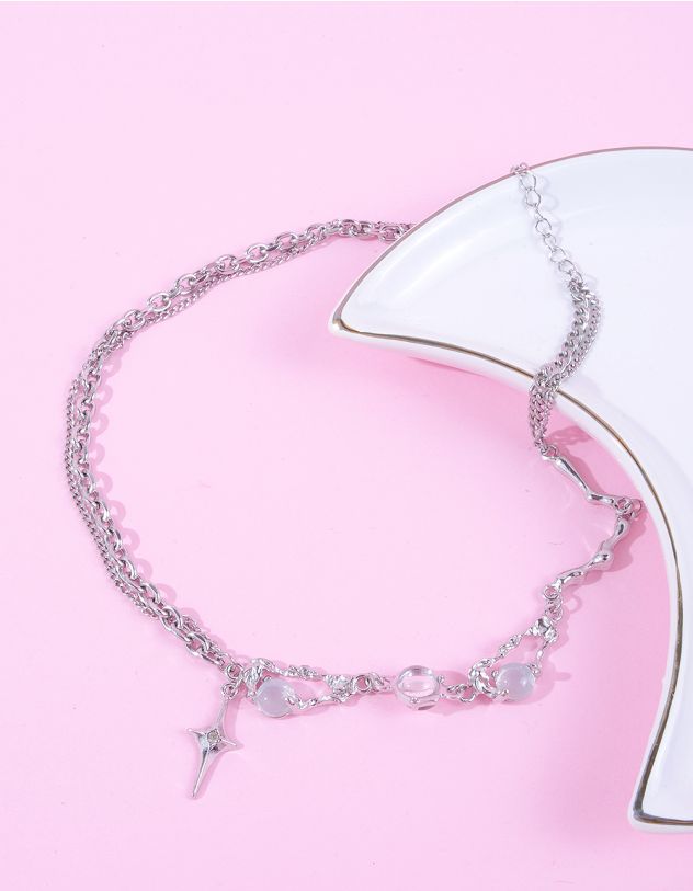 Підвіска на шию із ланцюжків з кулоном у вигляді зірки | 263123-64-XX - A-SHOP