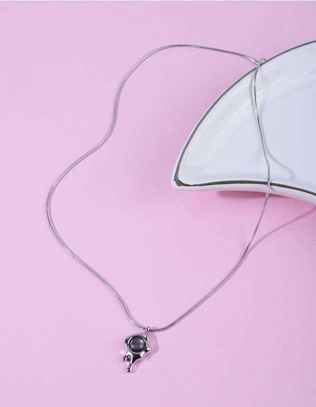 Підвіска на шию з імітацією розплавленого металу на кулоні | 265790-05-XX - A-SHOP