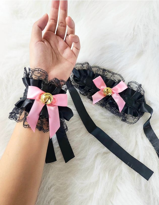 Пов'язки на зап'ястя манжети мереживні з бантом | 261395-02-XX - A-SHOP