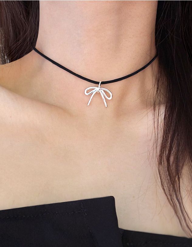Чокер підвіска на шию з кулоном у вигляді банта | 266777-07-XX - A-SHOP