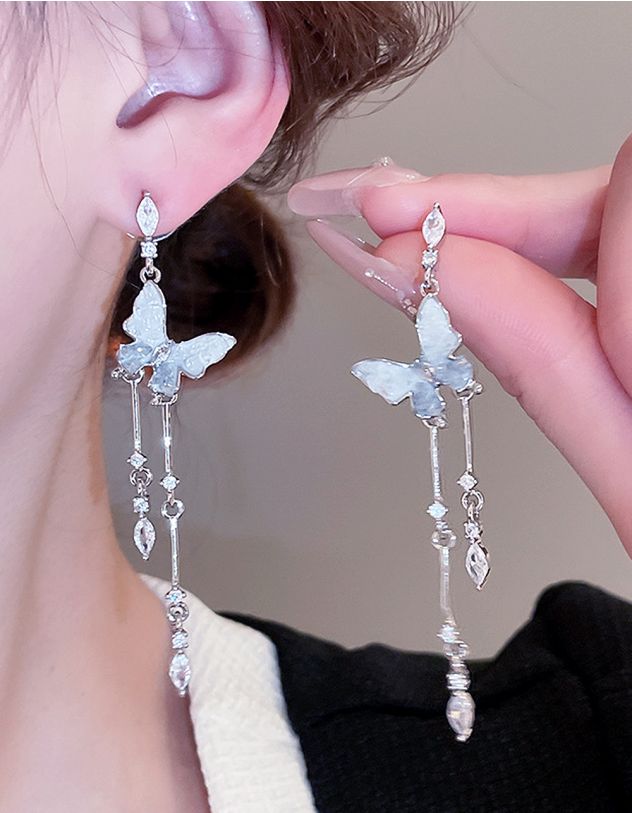 Сережки довгі у вигляді метелика | 266860-10-XX - A-SHOP