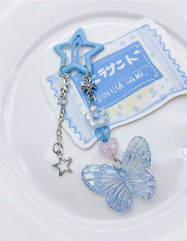 Заколка для волосся клік клак у вигляді зірки з метеликом | 260770-18-XX - A-SHOP