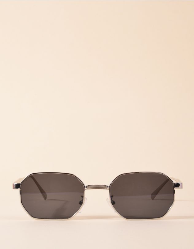 Окуляри від сонця шестикутники з тисненням на дужках | 266488-07-XX - A-SHOP