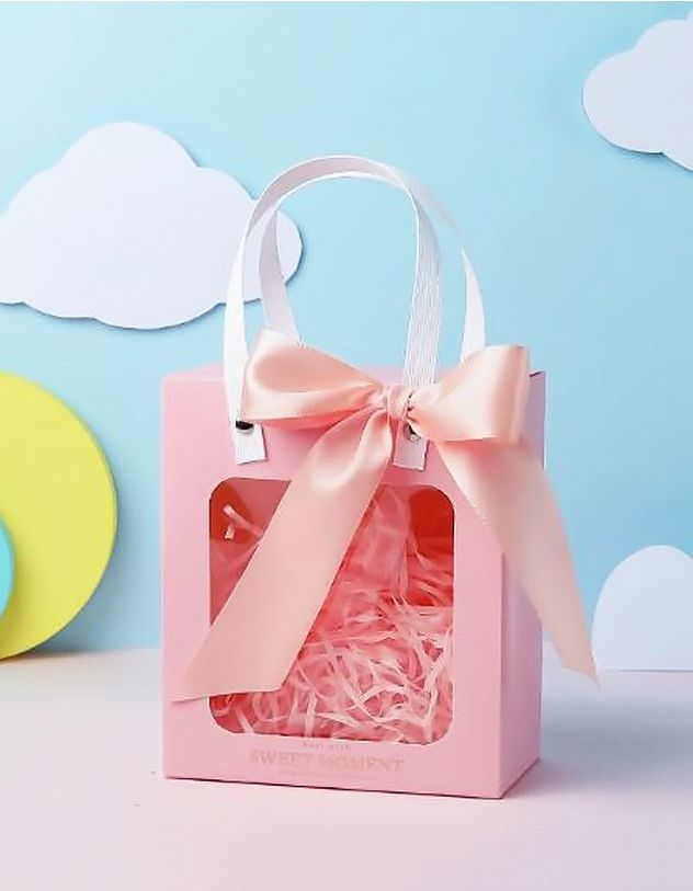 Пакет подарунковий з бантом 14 х 8 х 16,5см | 268697-14-XX - A-SHOP
