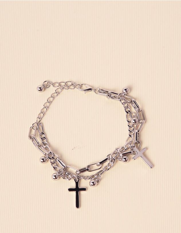 Браслет на руку із ланцюжків з хрестиками | 238573-05-XX - A-SHOP