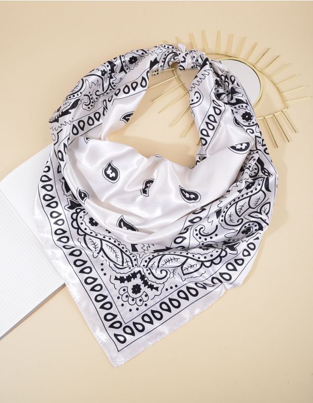 Хустка на шию з етнічним принтом | 265254-40-XX - A-SHOP