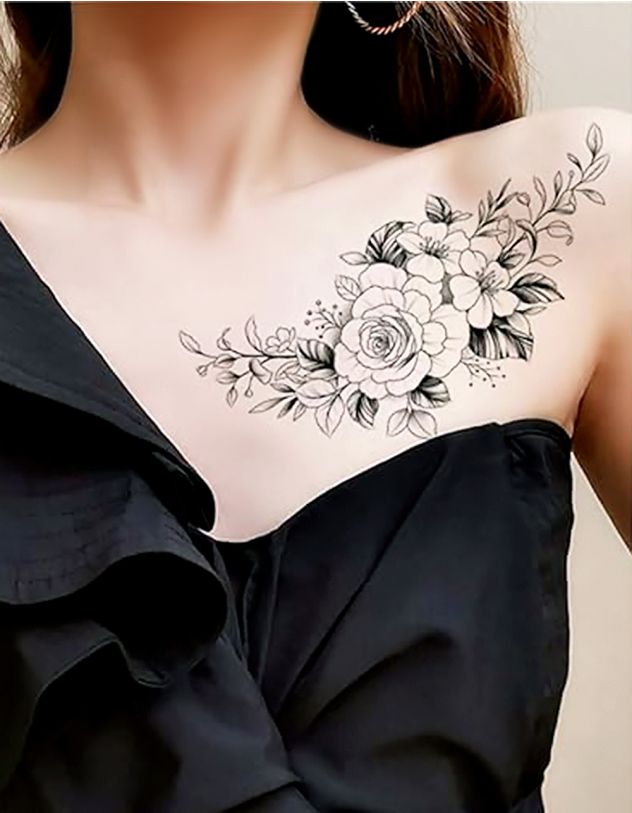 Татуювання тимчасове у вигляді квітів | 266287-01-XX - A-SHOP