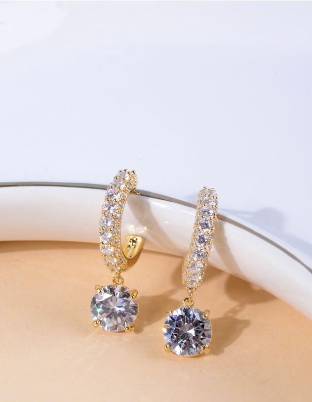 Сережки зі стразами | 267098-04-XX - A-SHOP