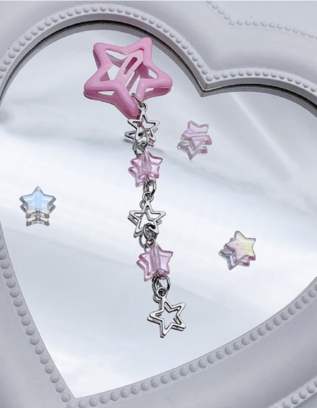 Заколка для волосся клік клак у вигляді зірки з підвіскою | 260773-14-XX - A-SHOP