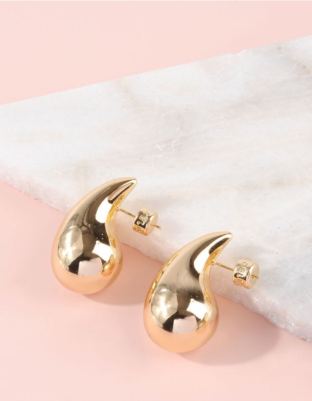 Сережки пусети у вигляді краплі | 257163-04-XX - A-SHOP