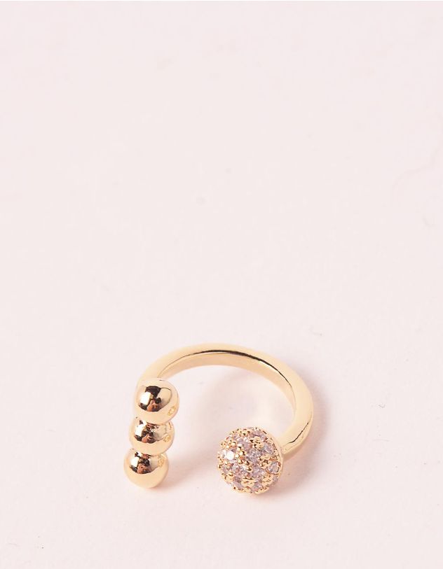 Сережка обманка з кулями | 248629-08-XX - A-SHOP
