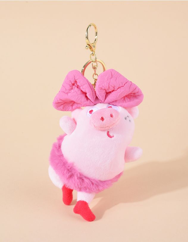 Брелок на сумку у вигляді свинки з бантом | 262453-17-XX - A-SHOP
