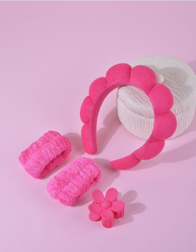 Обідок для волосся та напульсники з заколкою для вмивання | 263292-17-XX - A-SHOP