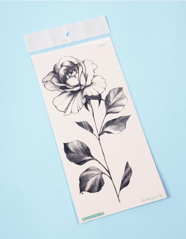 Тату тимчасове з трояндою | 236351-02-XX - A-SHOP