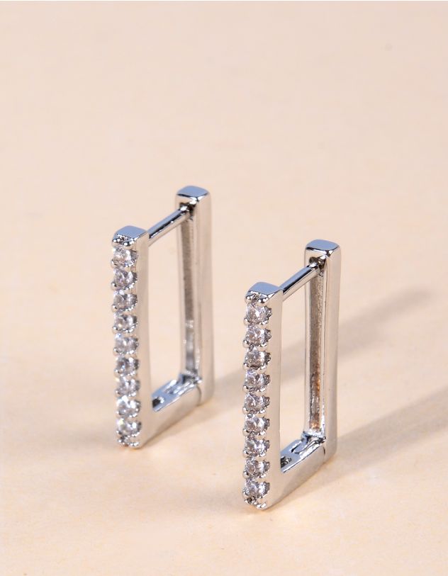 Сережки зі стразами | 265022-05-XX - A-SHOP