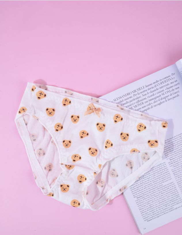 Трусики з принтом ведмедика | 266064-01-03 - A-SHOP