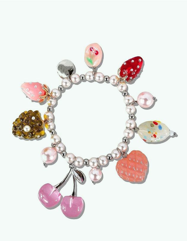 Браслет на руку із перлин з підвісками у вигляді фрукта | 266854-21-XX - A-SHOP