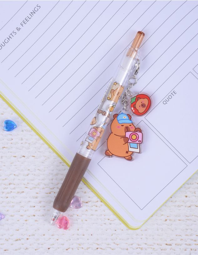 Ручка з брелоком у вигляді капібари | 262113-33-XX - A-SHOP