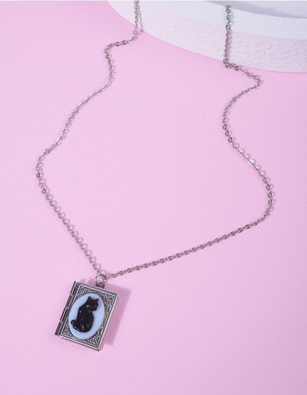 Підвіска на шию з котиком на медальоні | 266815-07-XX - A-SHOP