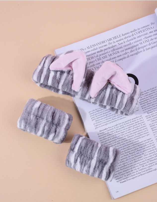 Комплект із напульсників та косметичної пов'язки з вушками | 263282-11-XX - A-SHOP