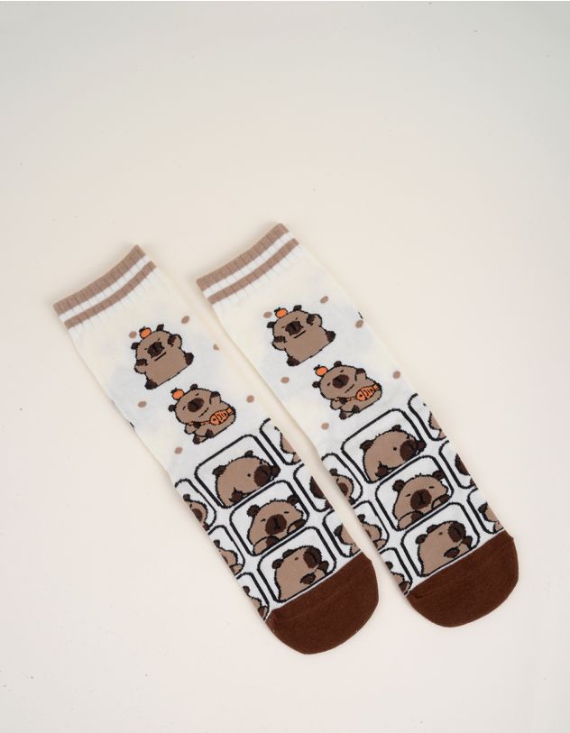 Шкарпетки з принтом капібари | 263606-12-XX - A-SHOP