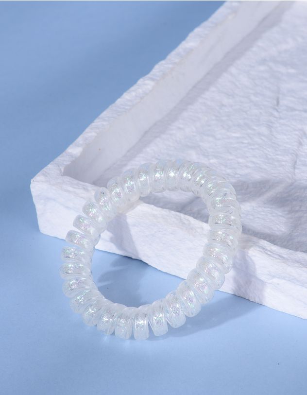 Резинка для волосся спіральна з глітером | 258766-01-XX - A-SHOP