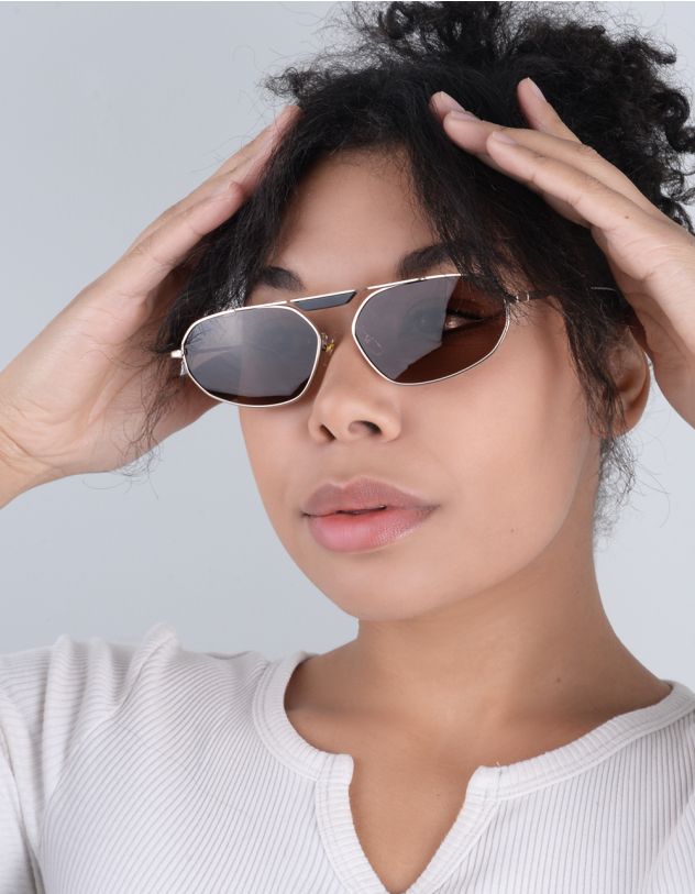 Окуляри вузькі від сонця з тонкими дужками | 263028-12-XX - A-SHOP