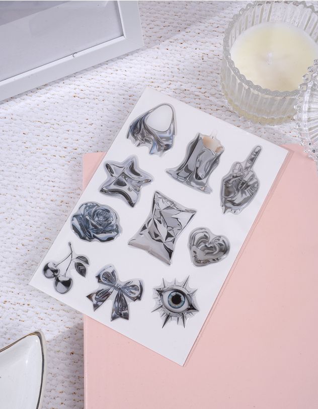 Стікери у наборі із зображенням банта та серця з вишнею | 264627-05-XX - A-SHOP