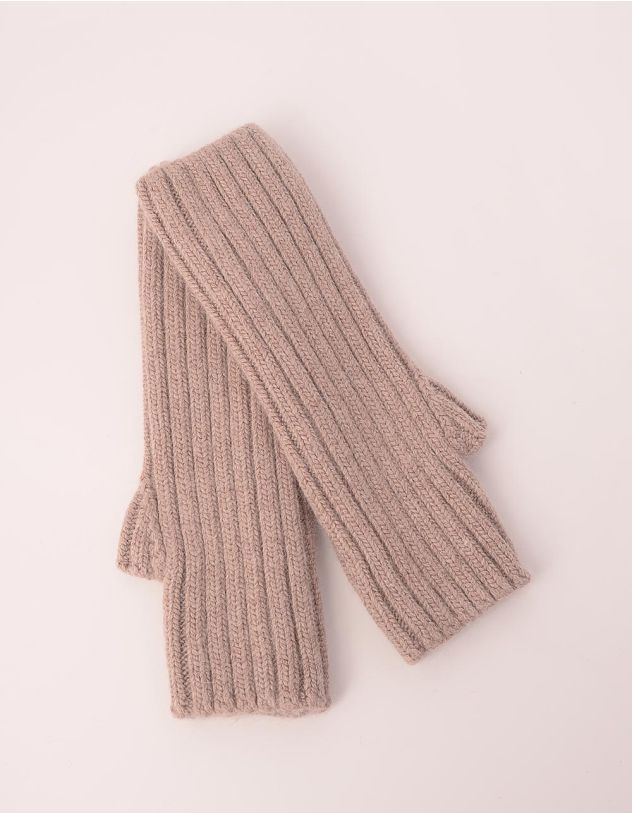 Мітенки в'язані у рубчик | 249985-39-XX - A-SHOP