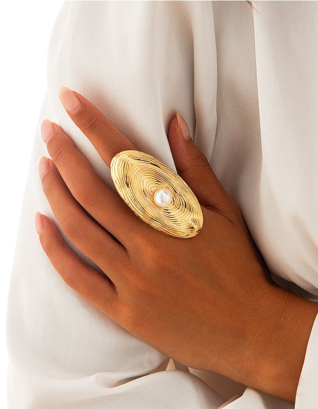 Кільце з перлиною | 263892-08-38 - A-SHOP