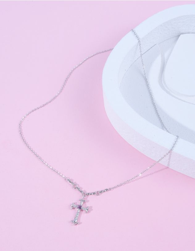 Підвіска на шию з кулоном у вигляді хреста | 261181-63-XX - A-SHOP