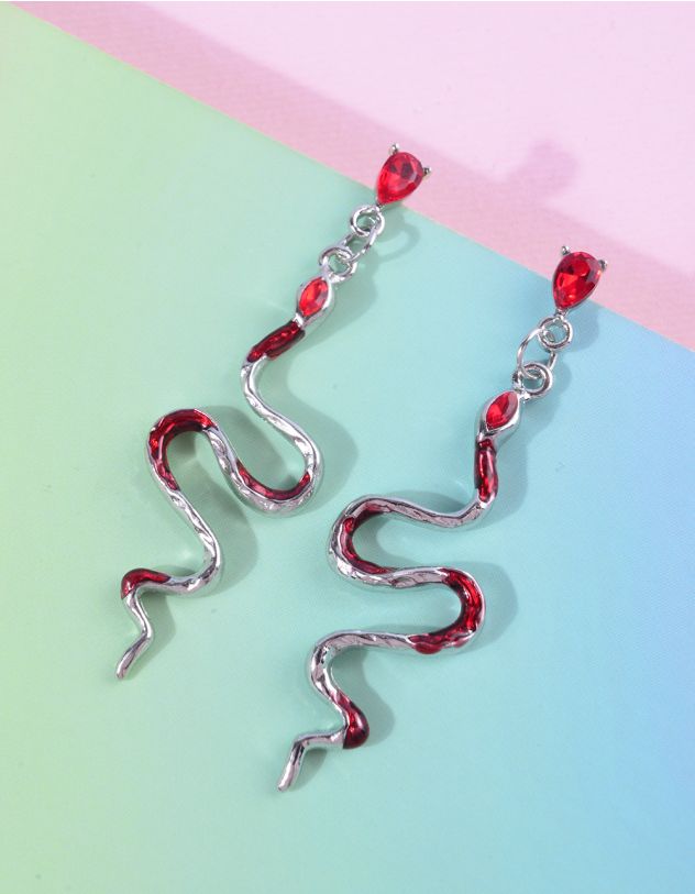 Сережки довгі у вигляді змії | 265595-60-XX - A-SHOP