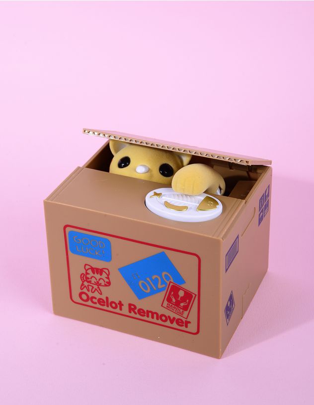 Скарбничка у вигляді коробки з котиком | 226662-19-XX - A-SHOP