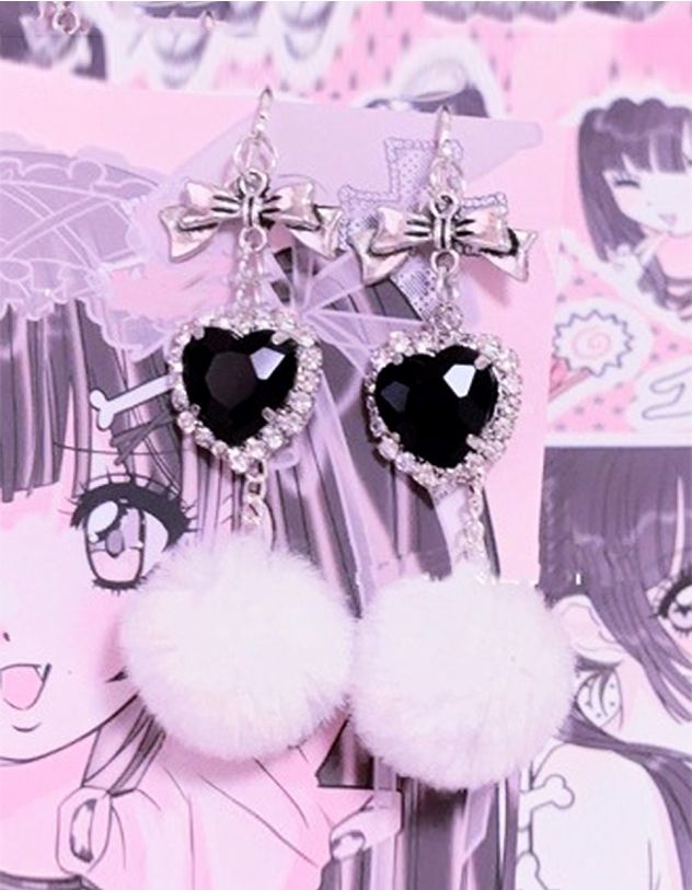 Сережки довгі у вигляді банта з серцем | 264053-07-XX - A-SHOP