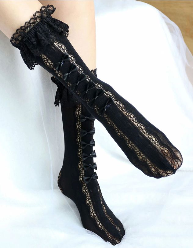 Гольфи мереживні з бантами | 260210-02-XX - A-SHOP