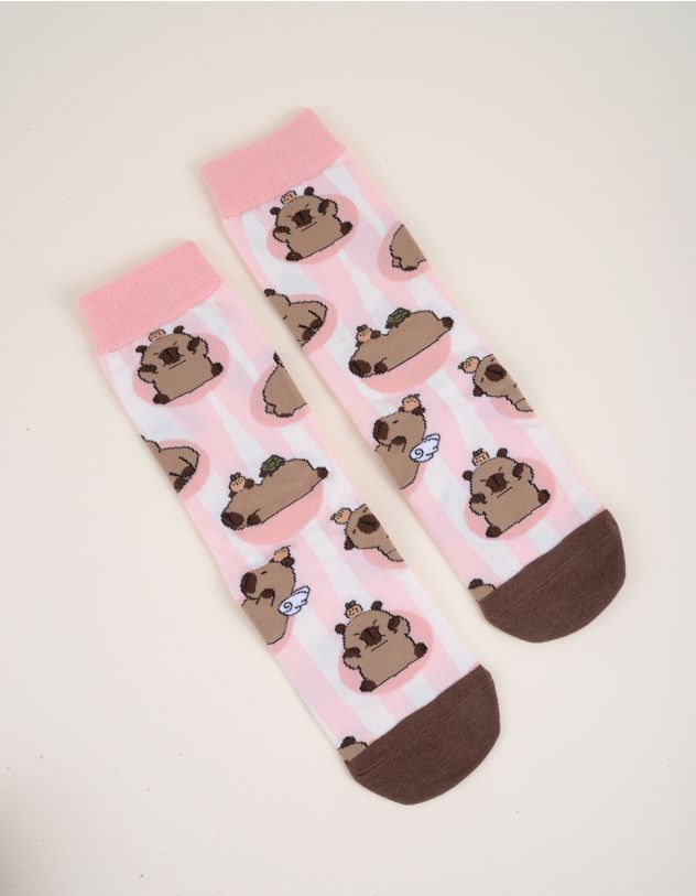 Шкарпетки з принтом капібари | 263606-14-XX - A-SHOP