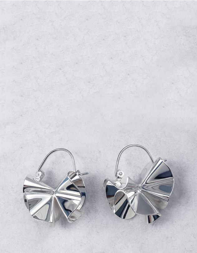 Сережки з імітацією розплавленого металу | 265364-05-XX - A-SHOP