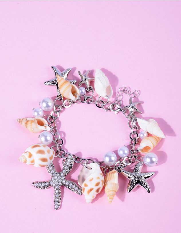 Браслет на руку з мушлями та перлинами | 266343-05-XX - A-SHOP